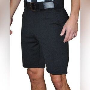 SMITTY 4-Way Stretch Solid Black Shorts Football‎ Officials Size 34 Referee